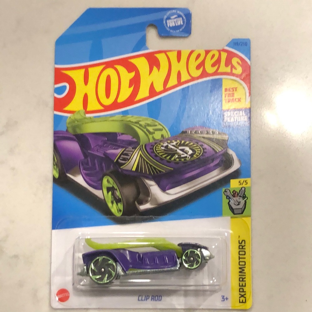 Clip Rod Toy Car - Purple and Green